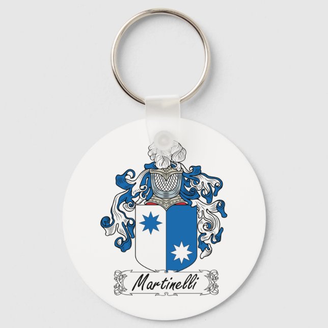 Martinelli Family Crest Key Ring (Front)
