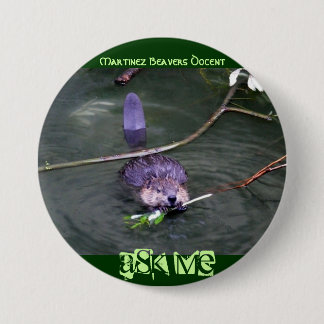 Martinez Beavers Docent,... - Customised 7.5 Cm Round Badge
