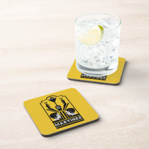 Martinez Cocktail Art Deco Coaster