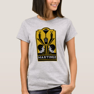 Martinez Cocktail Art Deco T-Shirt