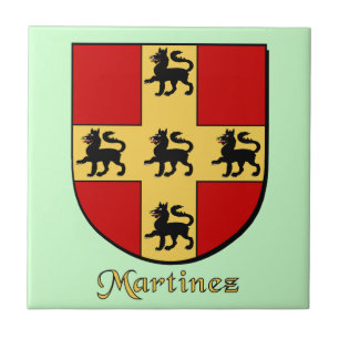 Martinez Family Shield Ceramic Tile