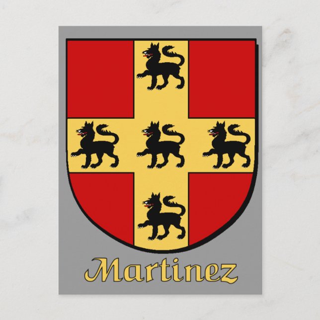 Martinez Family Shield Postcard (Front)