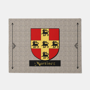 Martinez Historical Shield on Cobblestone Doormat