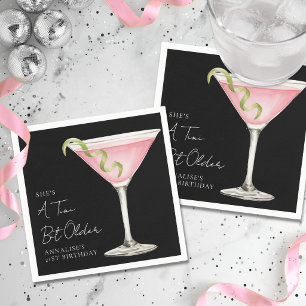 Martini A Tini Bit Older Birthday Napkin