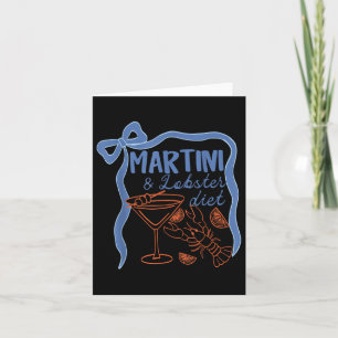 Martini And Lobster Diet Coastal Summer Funny Summ Card