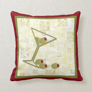 Martini and Olives Cushion