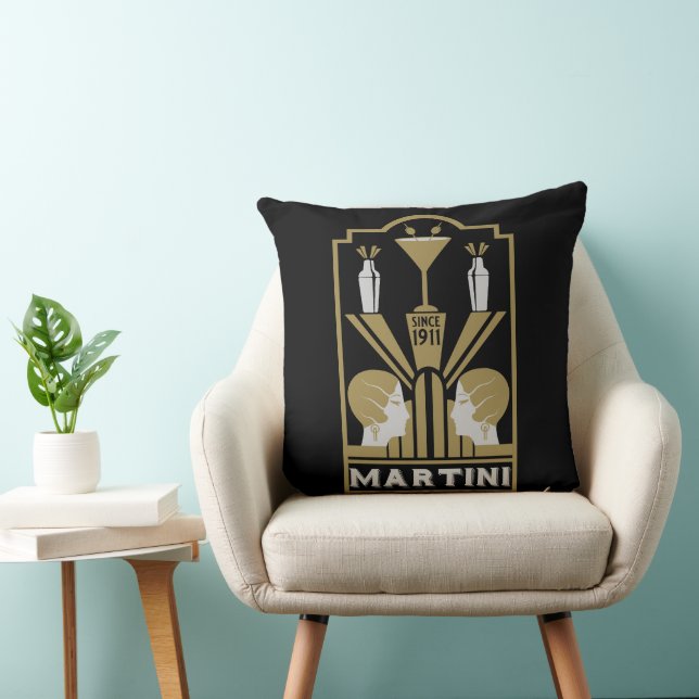 Martini Art Deco Art Cushion (Chair)