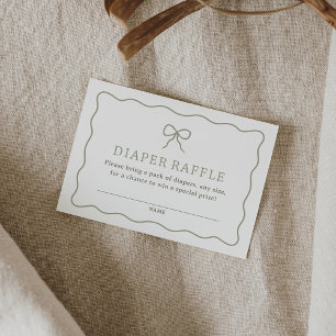Martini Baby Shower Diaper Raffle Ticket Enclosure Card