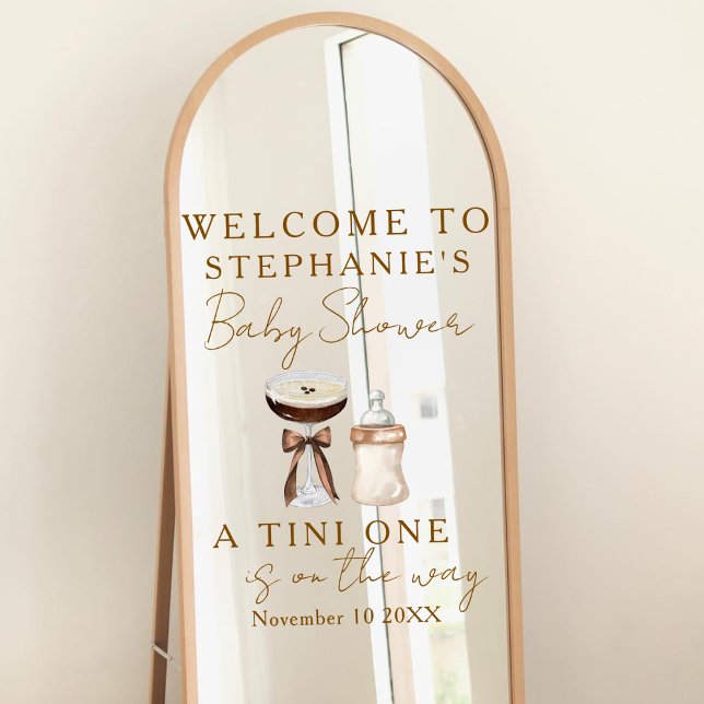 Martini Baby Shower Mirror Welcome Sign Decal (Creator Uploaded)