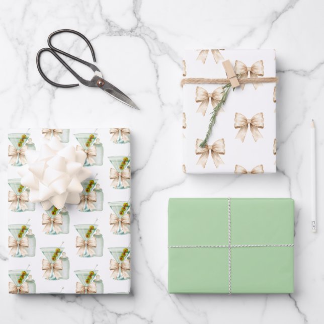 Martini Baby  Wrapping Paper Sheet (Front)