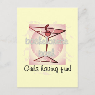 Martini Bachelorette Bash Tshirts and Gifts Postcard