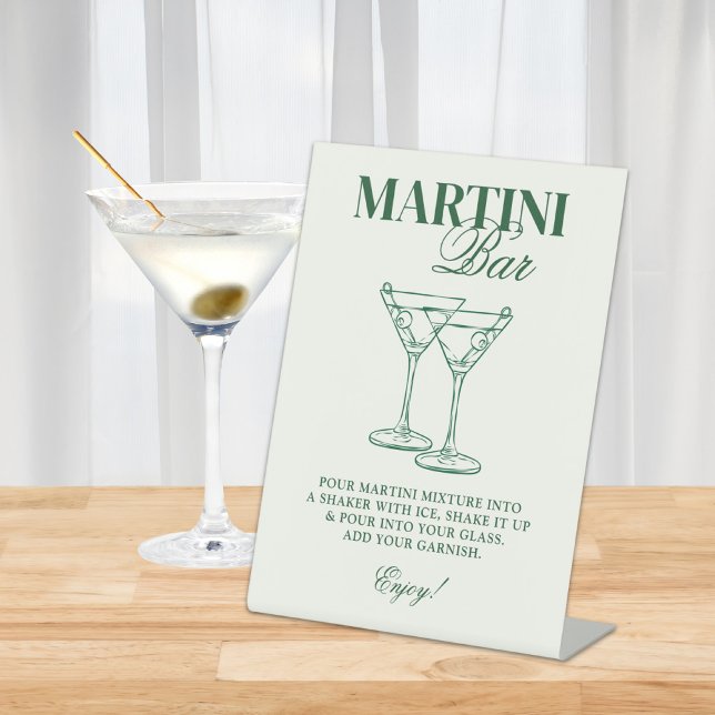 Martini Bar Bachelorette Weekend Pedestal Sign (Creator Uploaded)