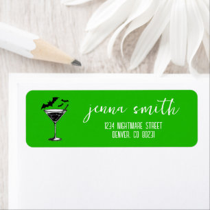 Martini Bats Return Address Label