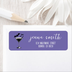 Martini Bats Return Address Label