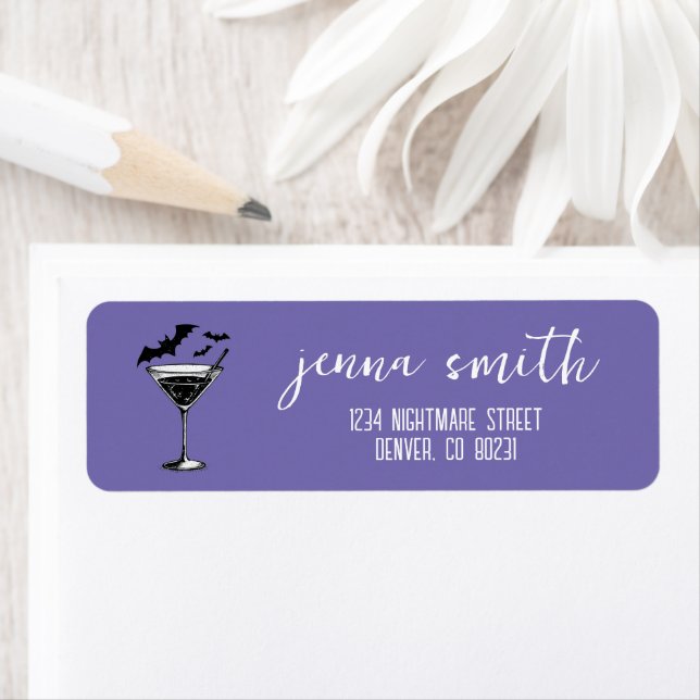 Martini Bats Return Address Label (Insitu)