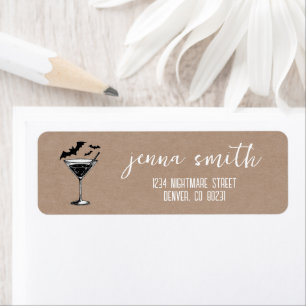 Martini Bats Return Address Label