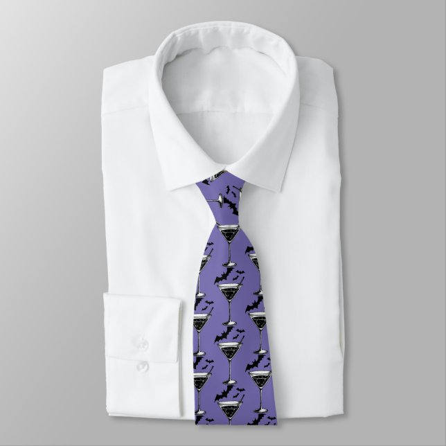Martini Bats Tie (Tied)