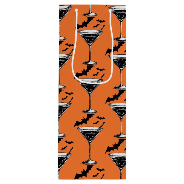 Martini Bats Wine Gift Bag (Front)