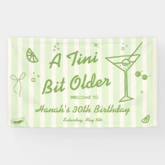 Martini Birthday Party Welcome Banner