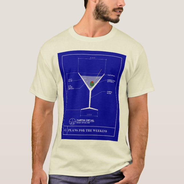 Martini Blueprint T-Shirt (Front)