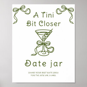 Martini Bow Bridal shower Date night ideas Poster