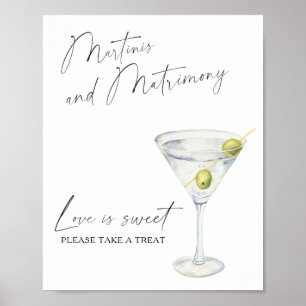 Martini bridal shower Love is sweet take a treat Poster