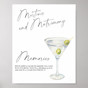 Martini Bridal shower Memories with the bride Poster