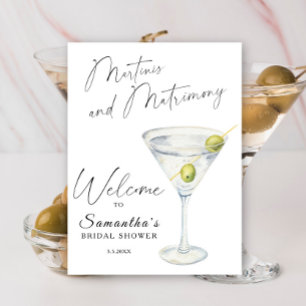 Martini Bridal shower Welcome Poster