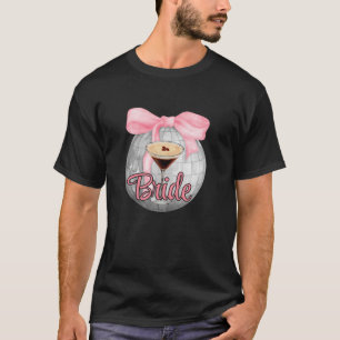 Martini Bride Coquette Pink Bows Disco Ball Bachel T-Shirt