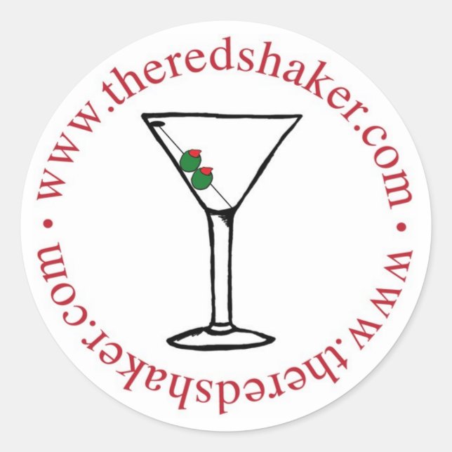 martini circle sticker - large (Front)