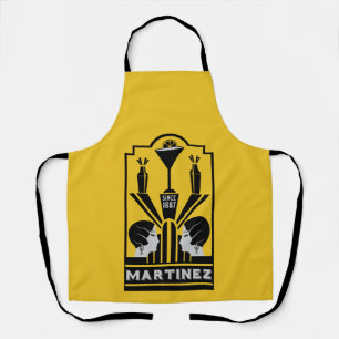 Martini Cocktail Art Deco Apron