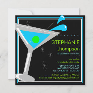Martini Cocktail Bachelorette Party Invitation
