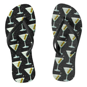 Martini Cocktail Pattern Thongs