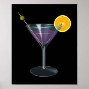 Martini Cocktail Poster - SRF