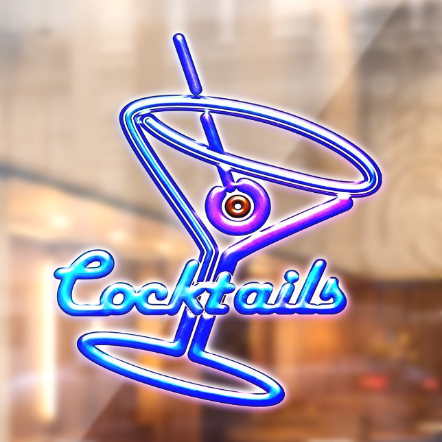 Martini cocktail retro neon sign vintage bar  (Sheet 2)