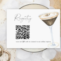 Martini Coffee QR code bridal shower registry 