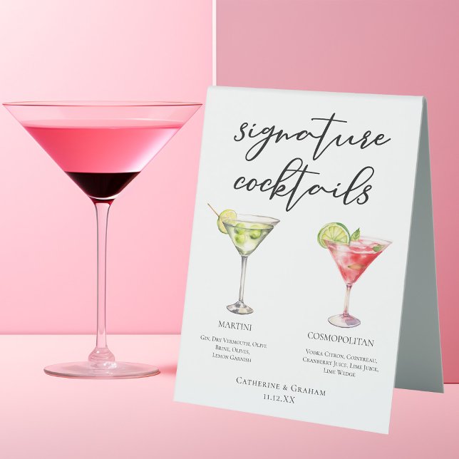 Martini Cosmopolitan Signature Cocktails Menu (Creator Uploaded)