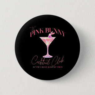 Martini Easter Pink Bunny Tail Social Club Happy E 6 Cm Round Badge