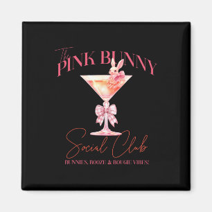 Martini Easter Pink Bunny Tail Social Club Happy E Magnet