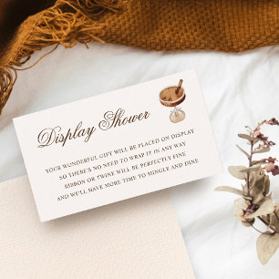 Martini Espresso Chic Display Shower Bridal Shower Enclosure Card