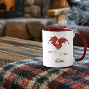 Martini Fantasy Red Dragon Mug