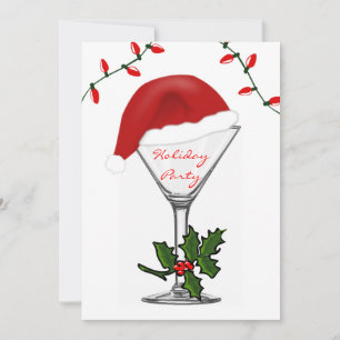 Martini Festive Modern Christmas Holiday Party Invitation