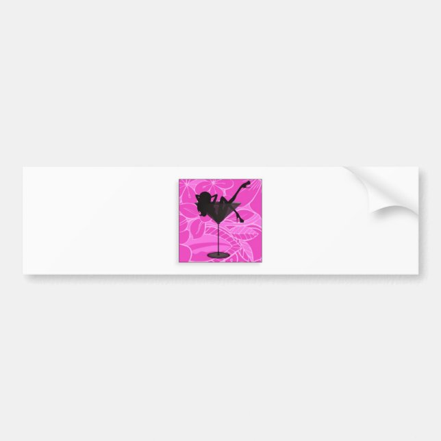 martini girl line bumper sticker (Front)