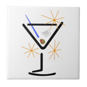 Martini Glass Ceramic Tile