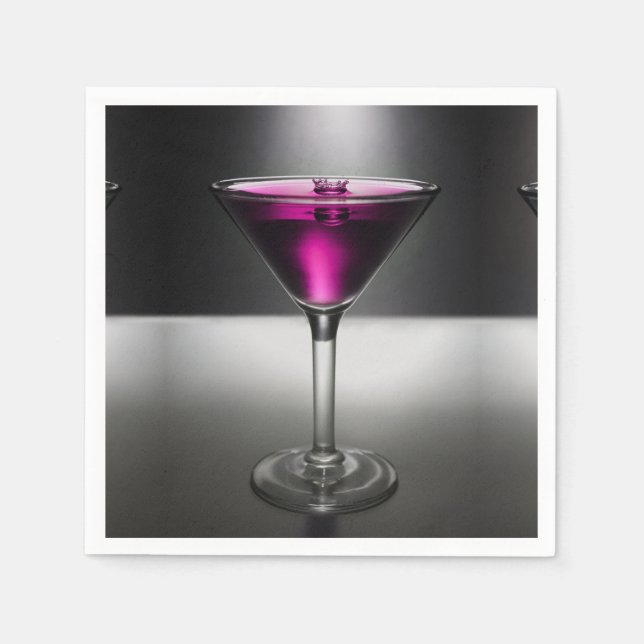 Martini Glass Cocktail Party Napkins (Front)