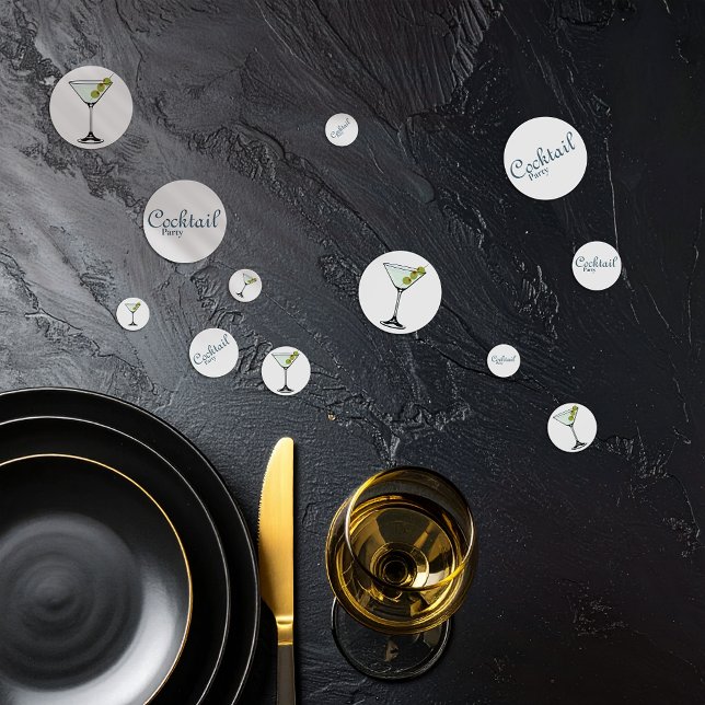 Martini Glass Cocktail Party Table Confetti (Creator Uploaded)