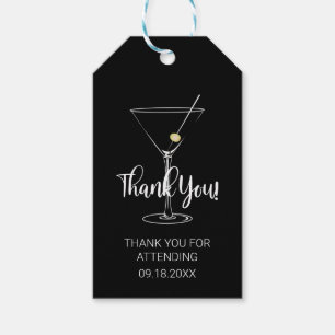 Martini Glass Thank You Gift Tags