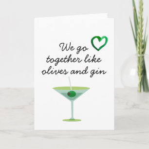 Martini Humour Anniversary Valentine's Day Card