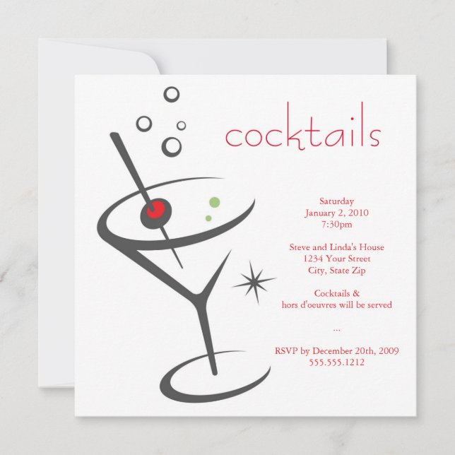 martini invitation (Front)