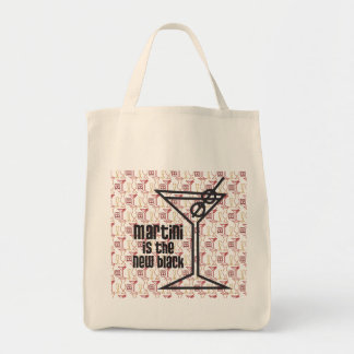 Martini is the New Black (with backgroung) Tote Bag